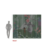 Dschungelbuch Fototapete mit Mogli und Balu, Abmessungen 250 mal 300 Zentimeter