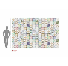 Papier peint photo avec motif de carreaux et hauteur de 250 cm