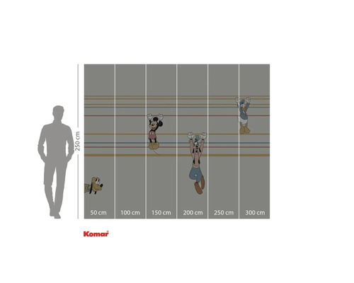 Fototapete mit Motiven von Micky Maus, Goofy, Donald Duck und Pluto