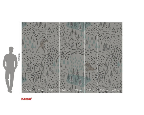 Komar Fototapete mit Waldmotiven und Tierdarstellungen, 280 x 400 cm