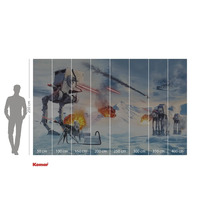 Papier peint photo avec motif Star Wars et indication des dimensions