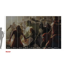 Komar Fototapete mit Avengers Motiven, 280 x 450 cm