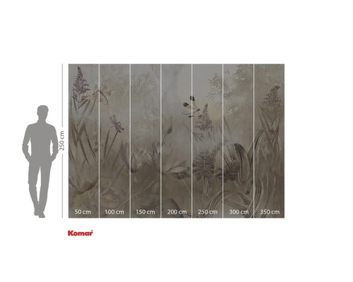 Papier peint photo avec des motifs de plantes et d'insectes pour la décoration murale