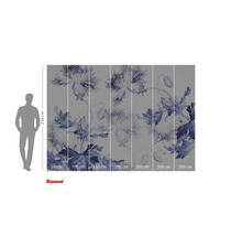 Papier peint photo avec motif floral et indications de taille