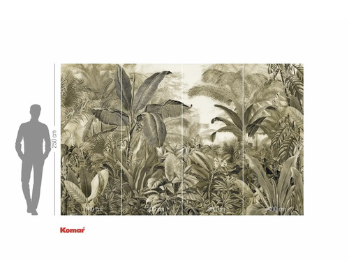 Fototapete mit Dschungelmotiv und Größenangaben
