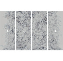 Papier peint photo en quatre parties avec motif de plantes