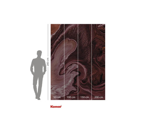 Papier peint photo Komar avec dimensions et personne pour référence de taille