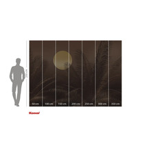 Fototapete mit Palmen und Mond, Maße 350 cm x 250 cm