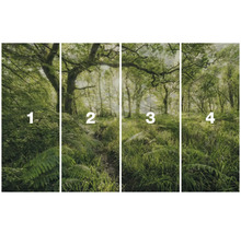 Papier peint photo en quatre parties avec motif de forêt