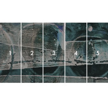 Mehrteiliges Wandbild mit abstraktem Muster