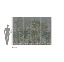 Papier peint photo avec motif de forêt tropicale et indications de taille