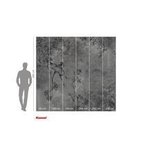 Papier peint photo Komar avec motif floral, 280 cm de haut et 300 cm de large.