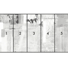 Fototapete mit abstraktem Muster, bestehend aus fünf Bahnen