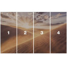 Paravent en quatre parties avec motif désert