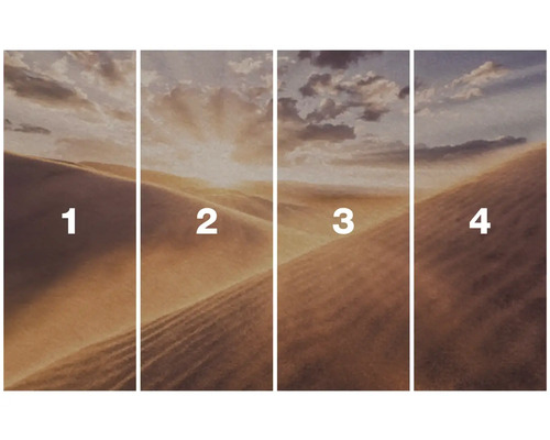 Paravent en quatre parties avec motif désert