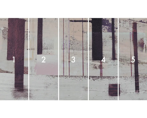 Image murale en plusieurs parties avec des formes abstraites