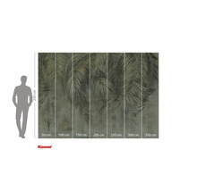 Papier peint photo Komar avec motifs de palmiers et indications de taille