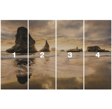 Tableau mural en quatre parties avec des rochers dans la mer