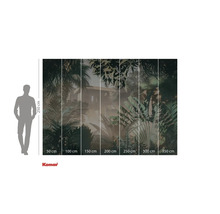 Papier peint photo avec motif de jungle et indications de taille