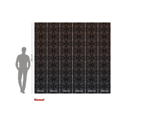 Papier peint photo avec motif géométrique, 280 cm de haut, différentes largeurs