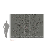 Fototapete mit Rosenmuster und Größenangaben