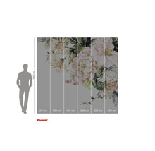 Fototapete mit Blumenmuster und Höhenangabe