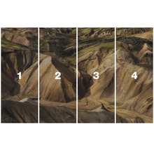 Image de paysage en quatre parties des montagnes