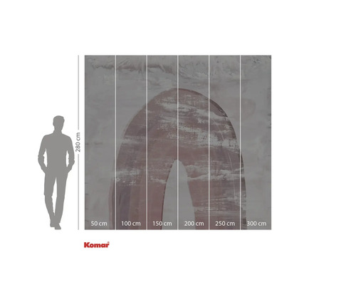 Papier peint photo Komar avec motif d'arc abstrait, dimensions 300 x 280 cm