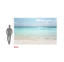 Papier peint photo avec motif de plage et voilier
