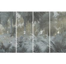 Vierteilige Fototapete mit Dschungelmotiv