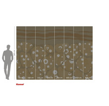 Papier peint photo Komar avec motif abstrait et indications de dimensions