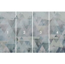 Papier peint photo en quatre parties avec motif abstrait de triangles