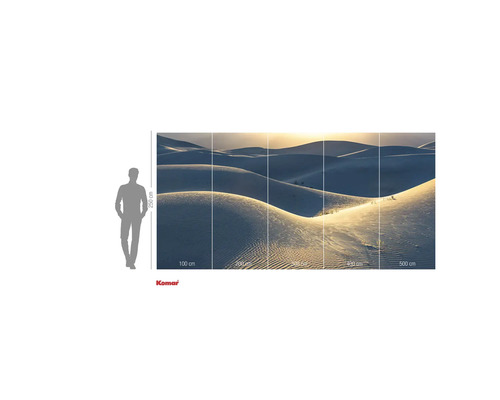 Komar Fototapete mit Dünenmotiv und Größenangaben