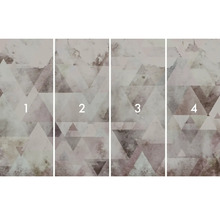 Vierteilige Fototapete mit abstraktem Dreiecksmuster