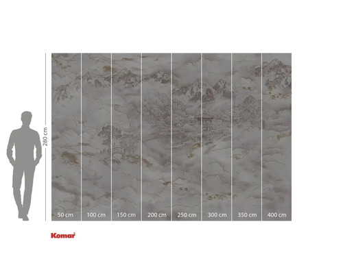 Papier peint photo avec paysage japonais et indications de taille