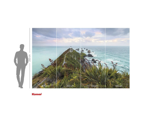 Papier peint photo avec phare, paysage côtier et plantes