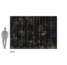 Papier peint photo avec motif floral et indications de taille