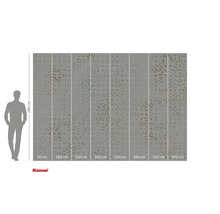 Papier peint photo avec motif de points et de vagues et indications de taille