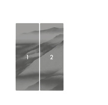 Image murale en deux parties avec un motif de montagne