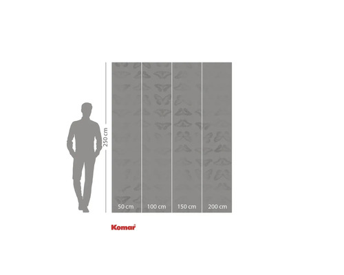 Papier peint photo avec motif de papillons, 250 cm de haut et 200 cm de large