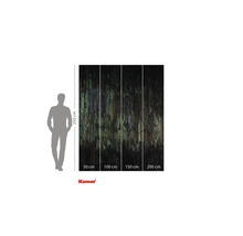 Papier peint photo avec motif de plumes et indications de taille