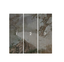 Dreiteiliges Wandbild mit einer Landschaftsszene.