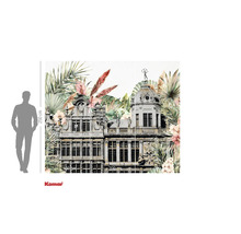 Fototapete mit Gebäude- und Pflanzenmotiven