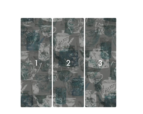 Papier peint avec motif de théières et de tasses