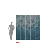 Papier peint photo avec motif de vagues et indications de taille