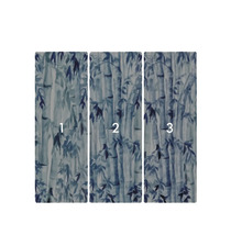 Papier peint photo en trois parties avec motif de bambou