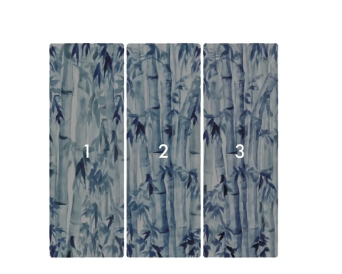 Papier peint photo en trois parties avec motif de bambou