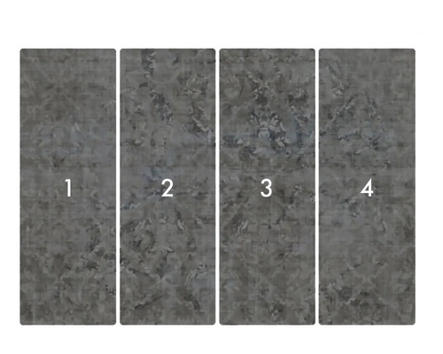 Papier peint photo en quatre parties avec motif abstrait.