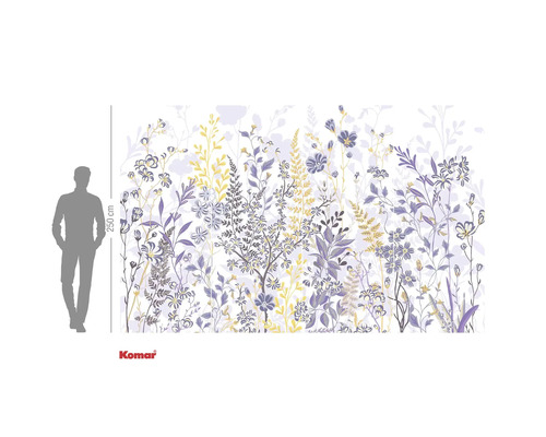 Komar Fototapete mit Blumenmuster, Höhe 250 cm