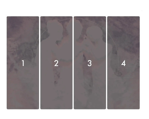 Image murale en quatre parties avec motif de couple